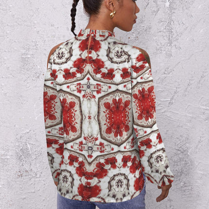 Long Slit Sleeve Blouse Buffalo Berries Red
