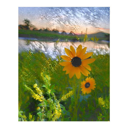 Design Diamond Painting 16"×20"(Vertical) Sunflowers South Grand River