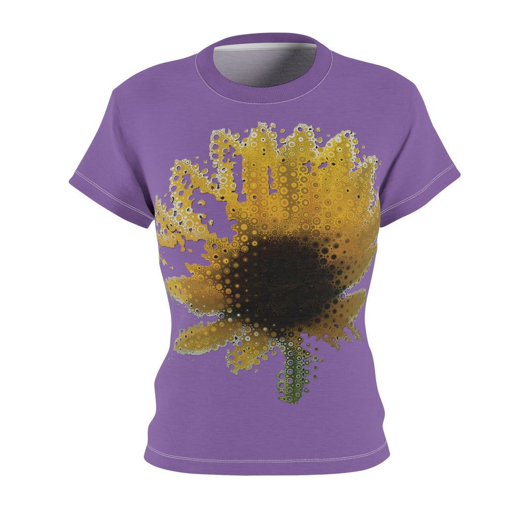 Women's Cut & Sew Tee (AOP) Sunflower Light Purple