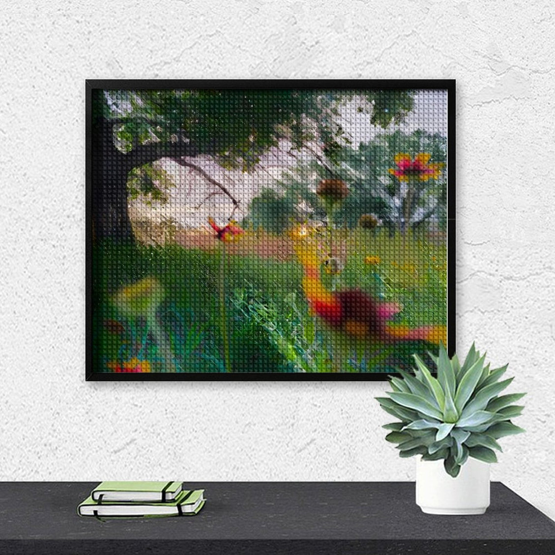 Design Diamond Painting 20"×16"(Horizontal) Wildflowers on the Grand River II