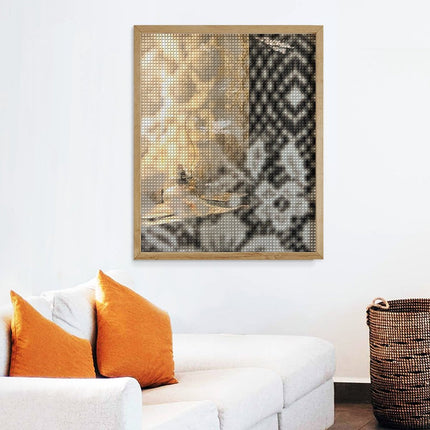 Design Diamond Painting 16"×20"(Vertical) Old Lamp and Lace