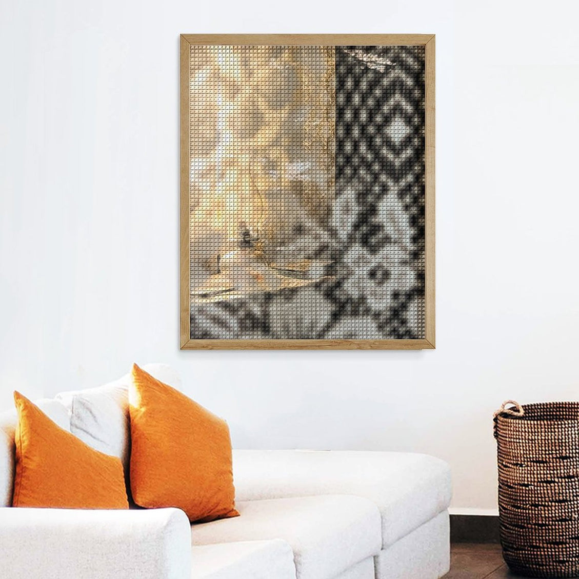 Design Diamond Painting 16"×20"(Vertical) Old Lamp and Lace