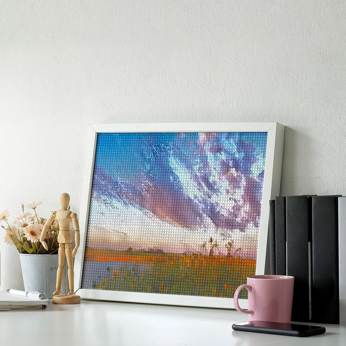 Design Diamond Painting 20"×16"(Horizontal) Shadehill Sunflowers at Sunset