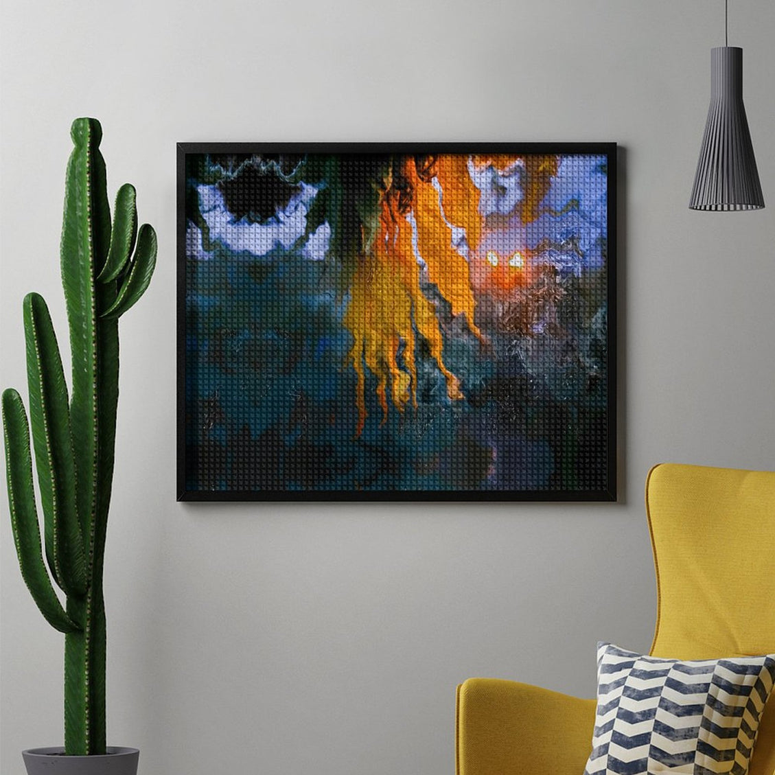 Design Diamond Painting 20"×16"(Horizontal) Sunflower in the Headlights
