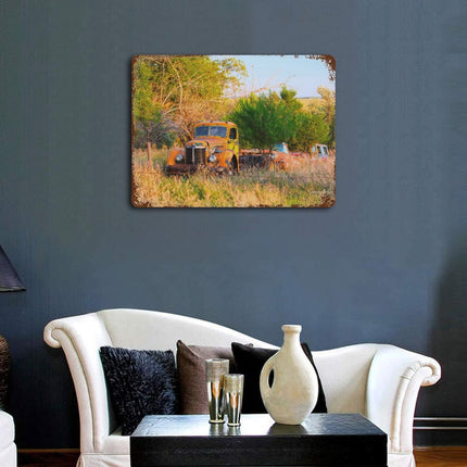 Design Rusty Metal Sign(Horizontal) 11.8"×15.7"