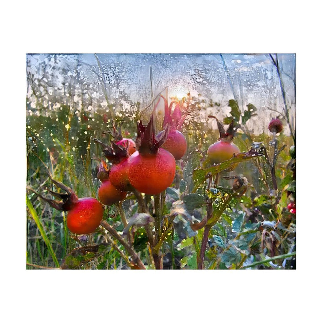 Design Diamond Painting 20"×16"(Horizontal) Rose Hips