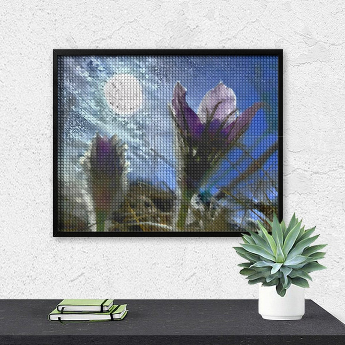 Design Diamond Painting 20"×16"(Horizontal) Pasque in Morning Sun