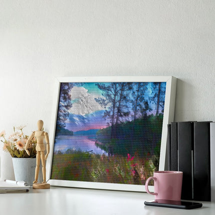 Design Diamond Painting 20"×16"(Horizontal) Sunrise at Sheridan Lake