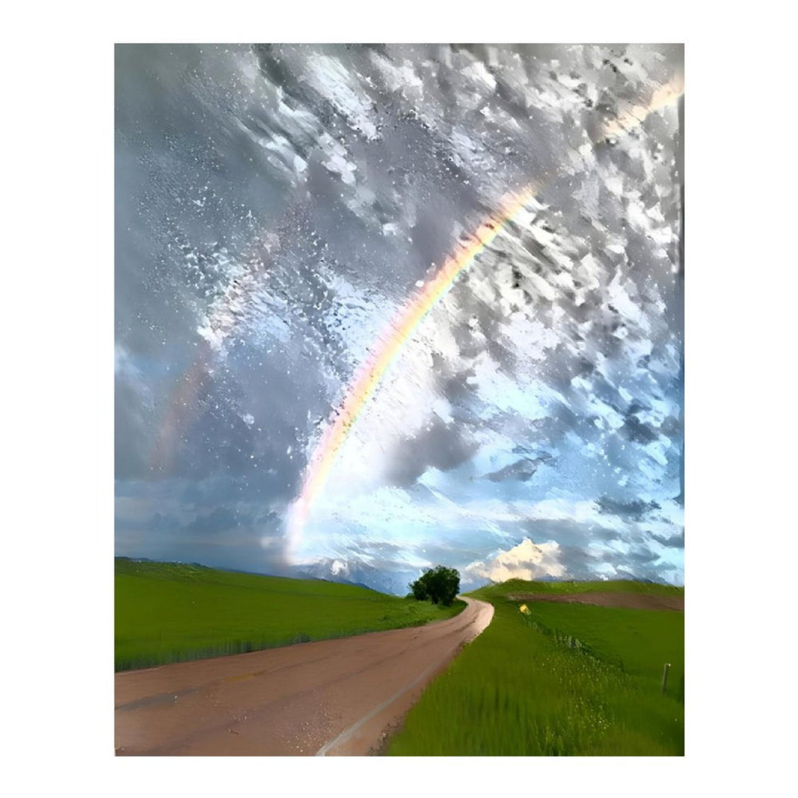 Design Diamond Painting 16"×20"(Vertical) Rainbow