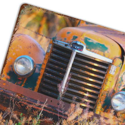 Design Rusty Metal Sign(Horizontal) 11.8"×15.7"