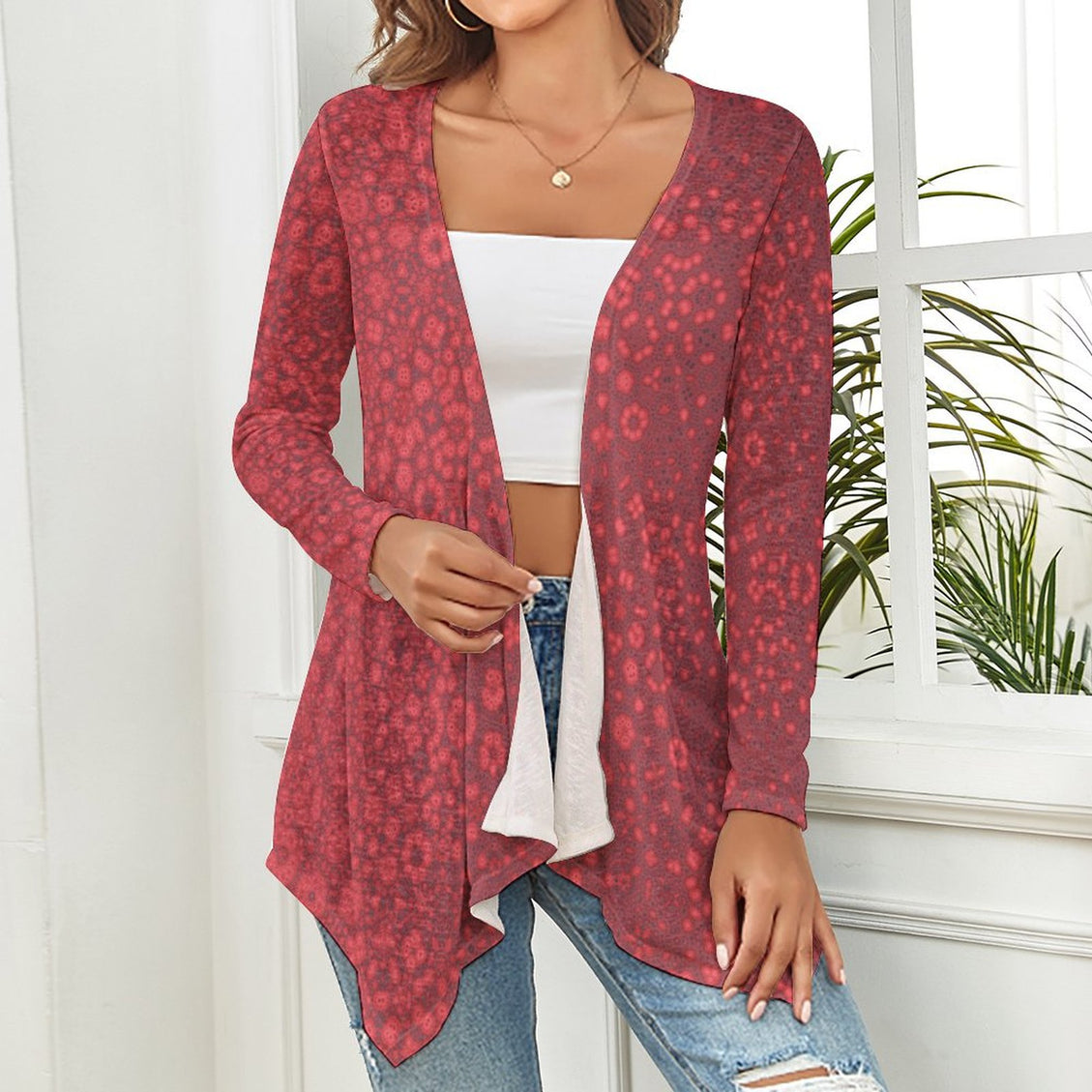 Knitted Cardigan Red Milkweed