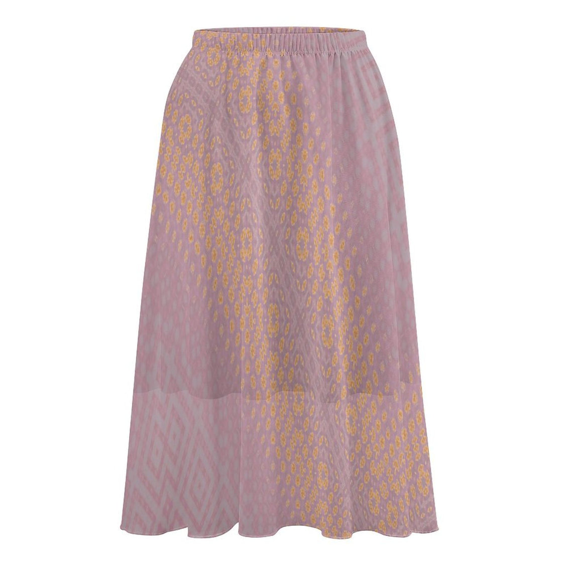 Layered Chiffon Skirt Badlands Pink and Tangerine Plaid