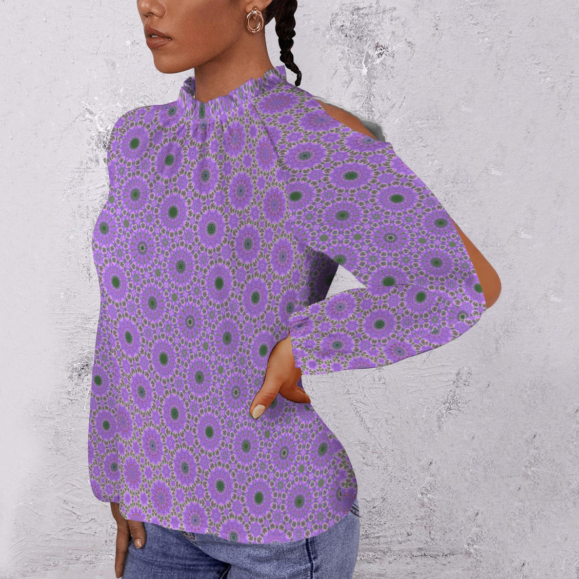 Long Slit Sleeve Blouse Dames Rocket
