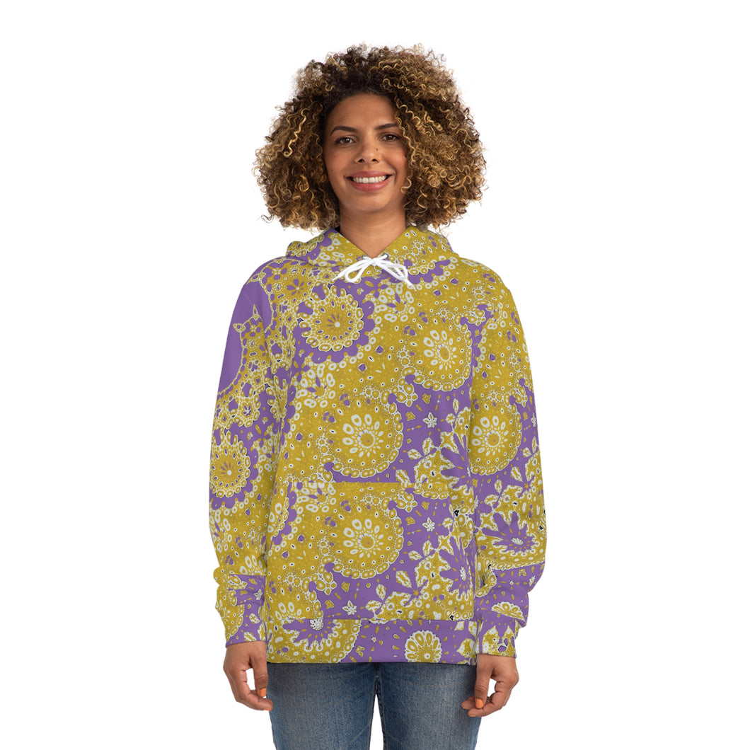 Fashion Hoodie (AOP) Sunflower Geometric Light Purple