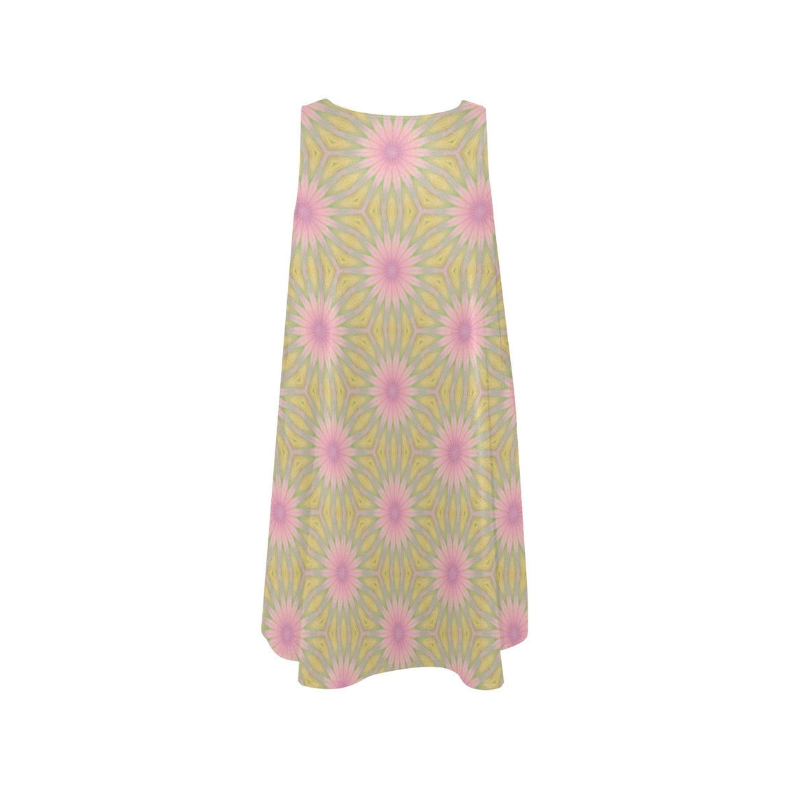 Tank Dress Pink Coneflowers Pink Green