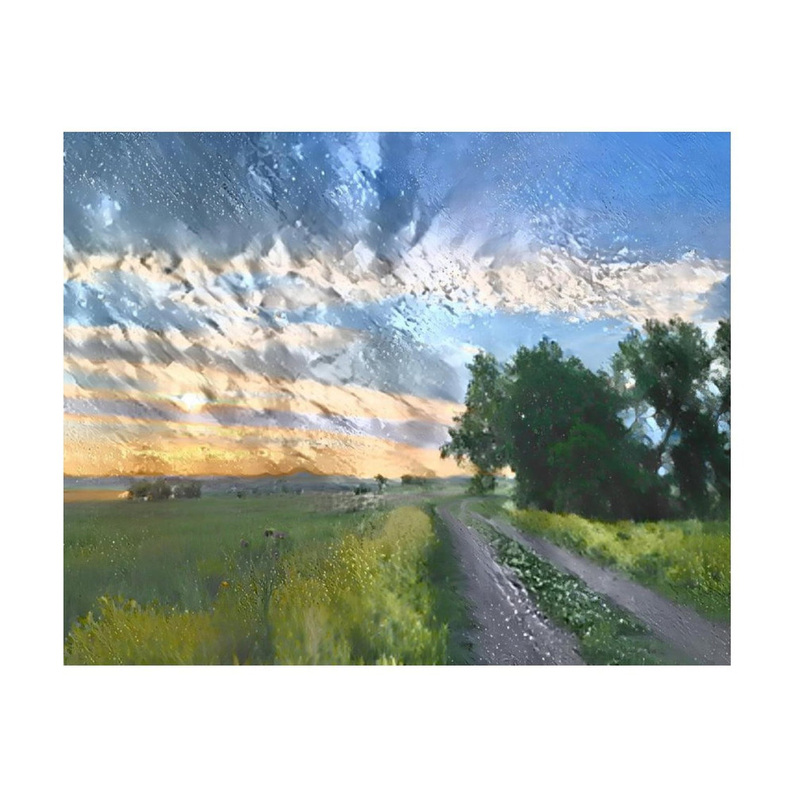 Design Diamond Painting 20"×16"(Horizontal) Trail at Shadehill Reservoir