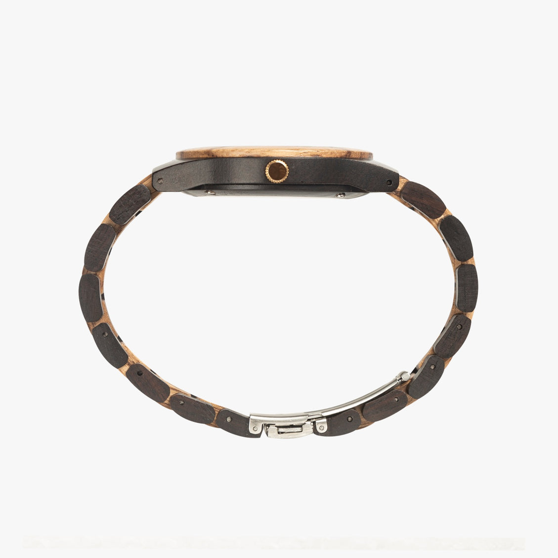 Wooden Watch Indian Ebony Horse Sunrise Orange