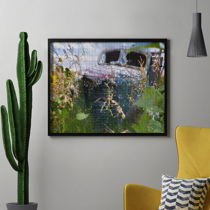 Design Diamond Painting 20"×16"(Horizontal) Old Truck in the Sunflowers