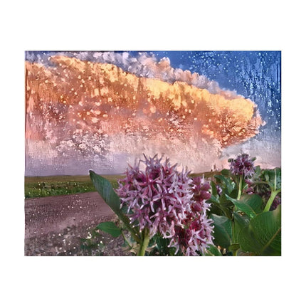 Design Diamond Painting 20"×16"(Horizontal) Thunderstorm on a Gravel Road