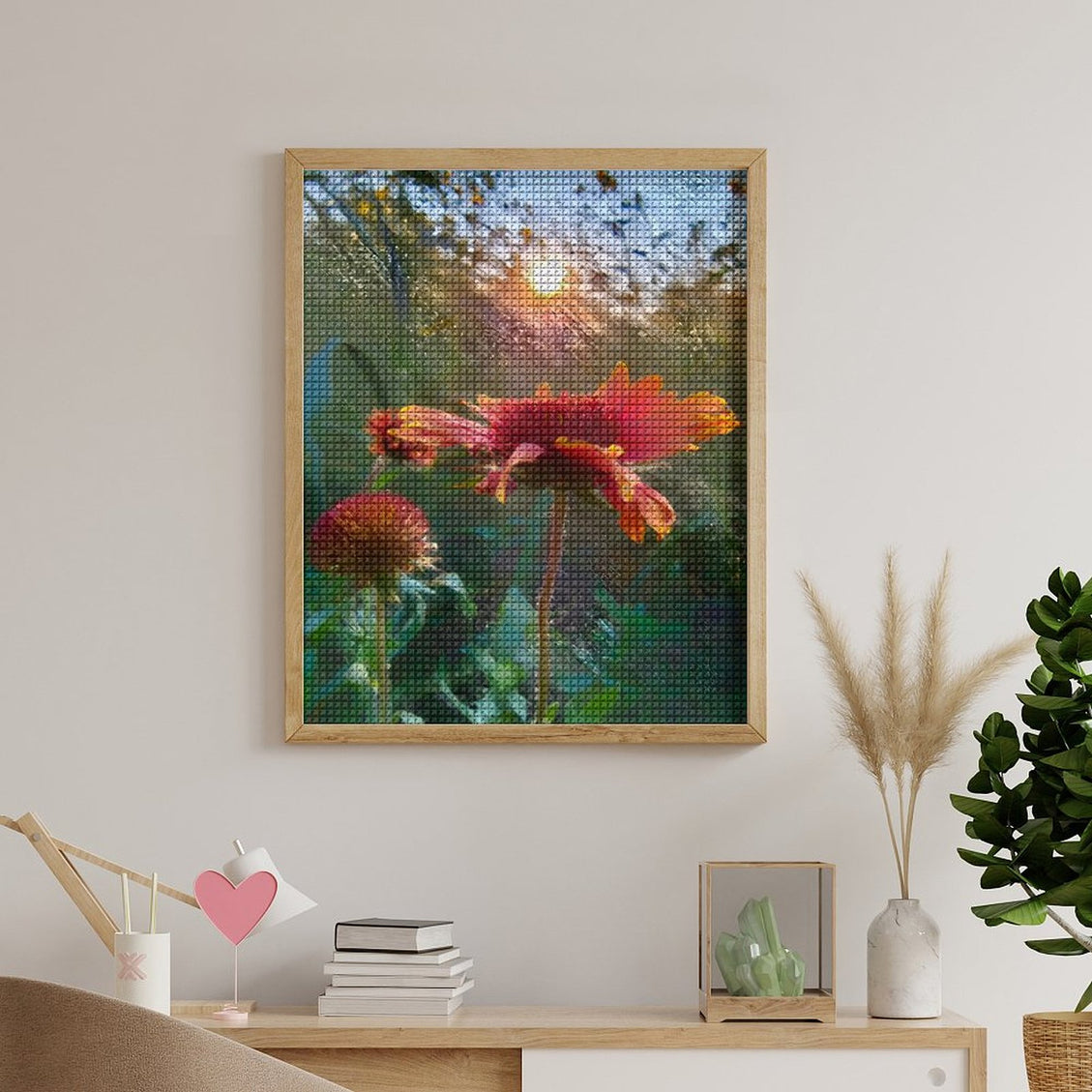 Design Diamond Painting 16"×20"(Vertical) Wildflowers at the Grand River