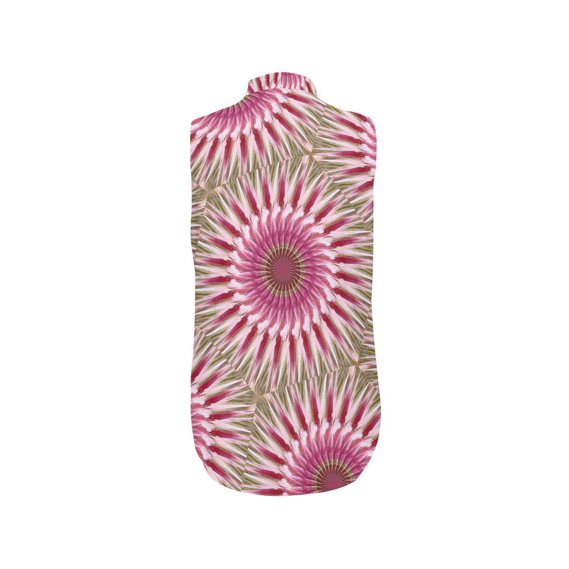 Bow Tie V Neck Sleeveless Blouse Milkweed Swirl
