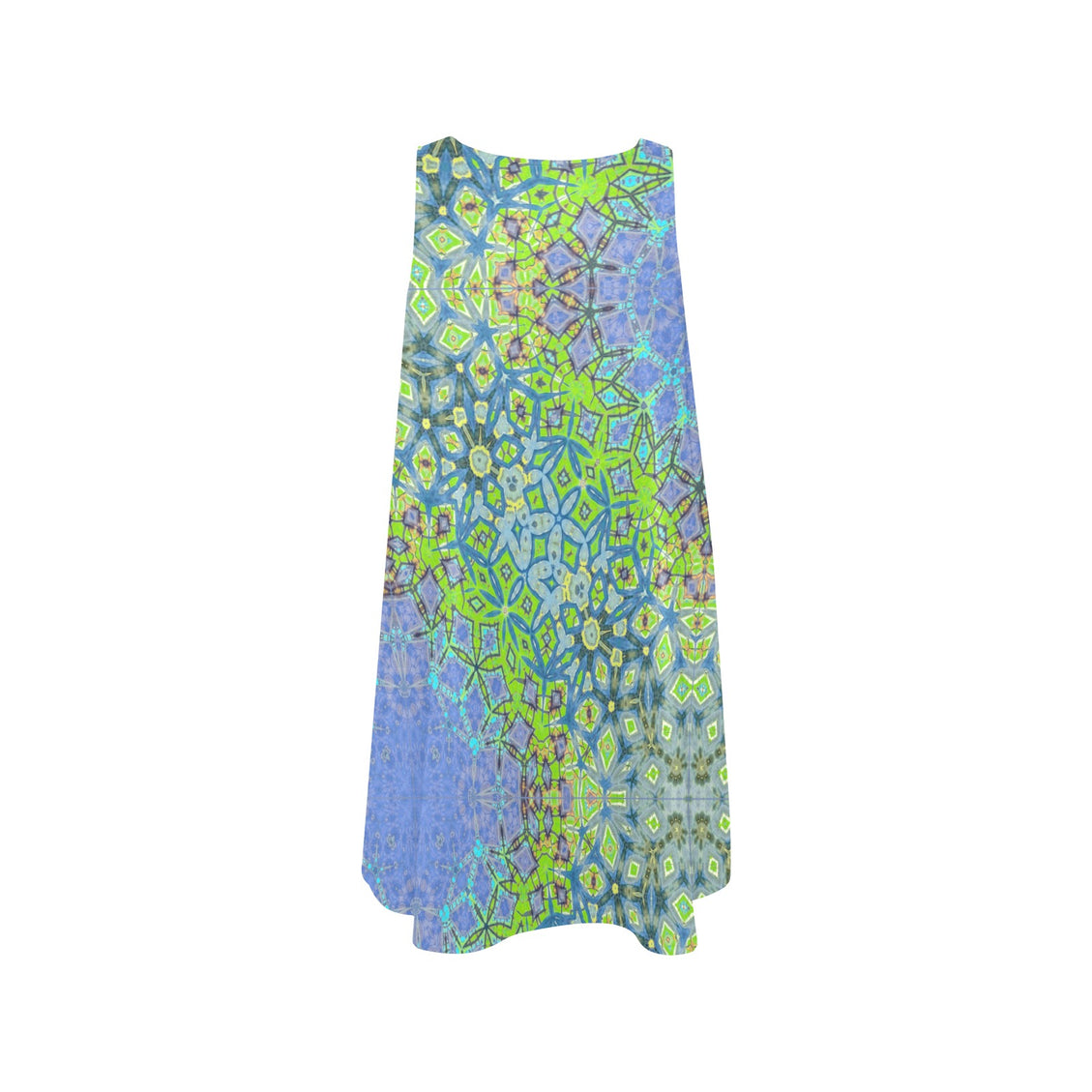 Tank Dress Yellow Coneflowers Yellow Green Blue