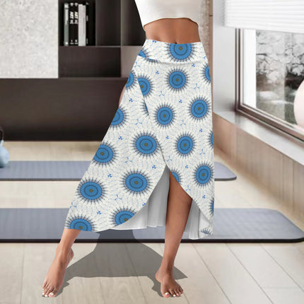 Skort Old Blue Car White and Blue Swirl