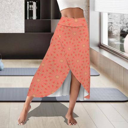 Skort Orange and Yellow Wildflowers Geometric
