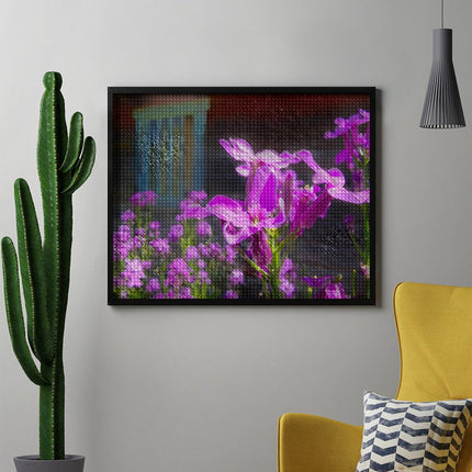 Design Diamond Painting 20"×16"(Horizontal) Dames Rocket Red Barn