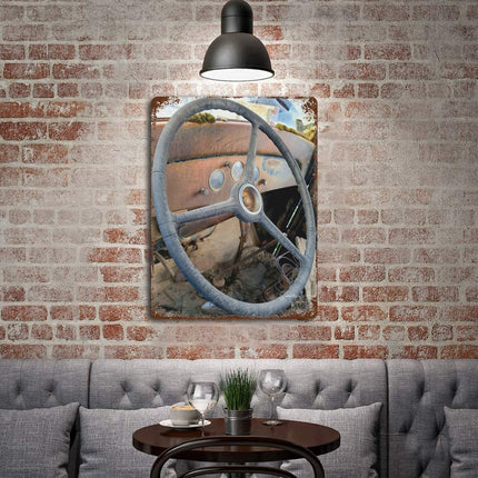 Design Rusty Metal Sign (Vertical) 15.7‘’×11.8‘’