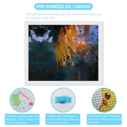 Design Diamond Painting 20"×16"(Horizontal) Sunflower in the Headlights