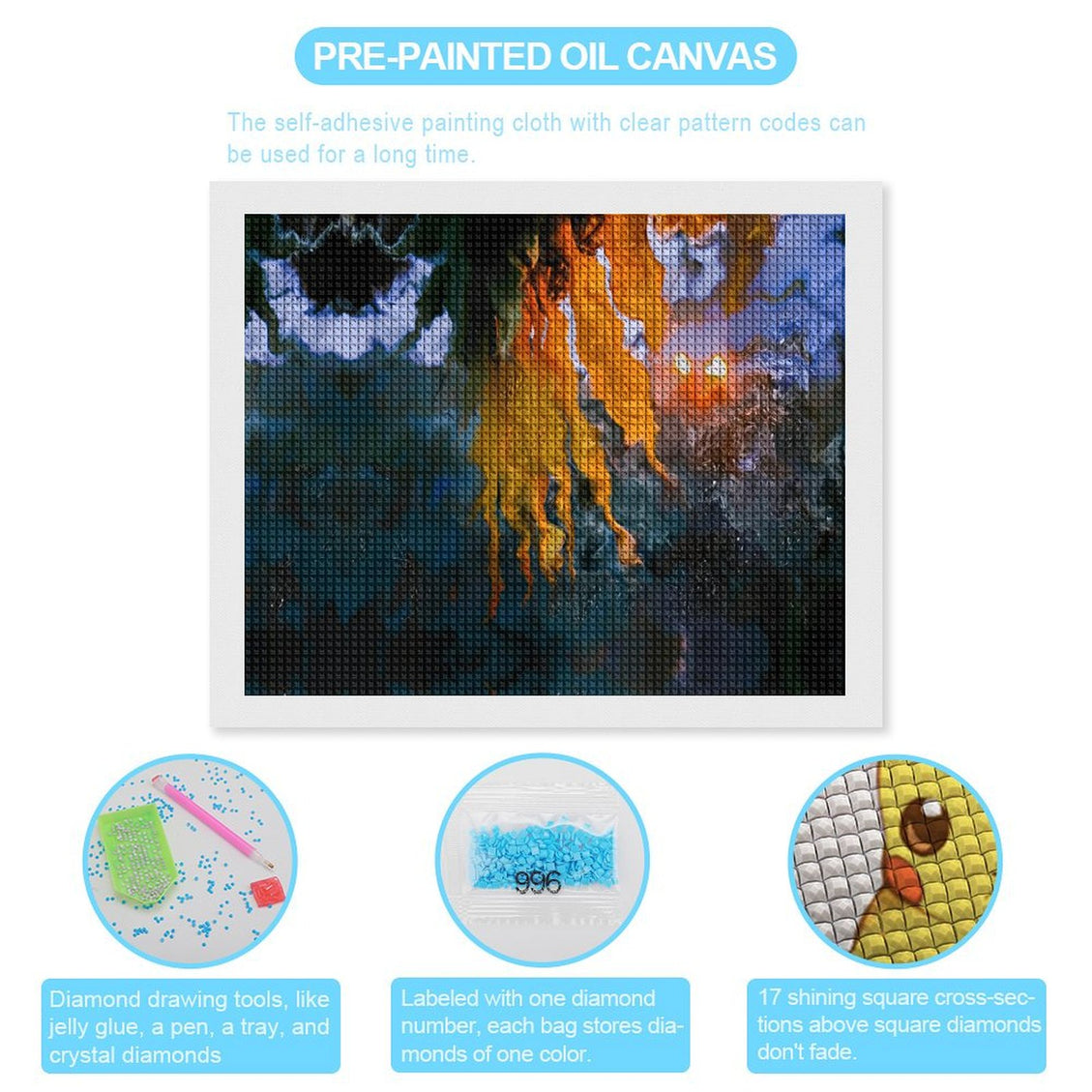 Design Diamond Painting 20"×16"(Horizontal) Sunflower in the Headlights
