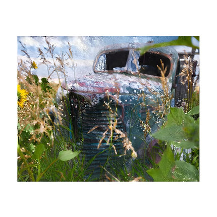 Design Diamond Painting 20"×16"(Horizontal) Old Truck in the Sunflowers