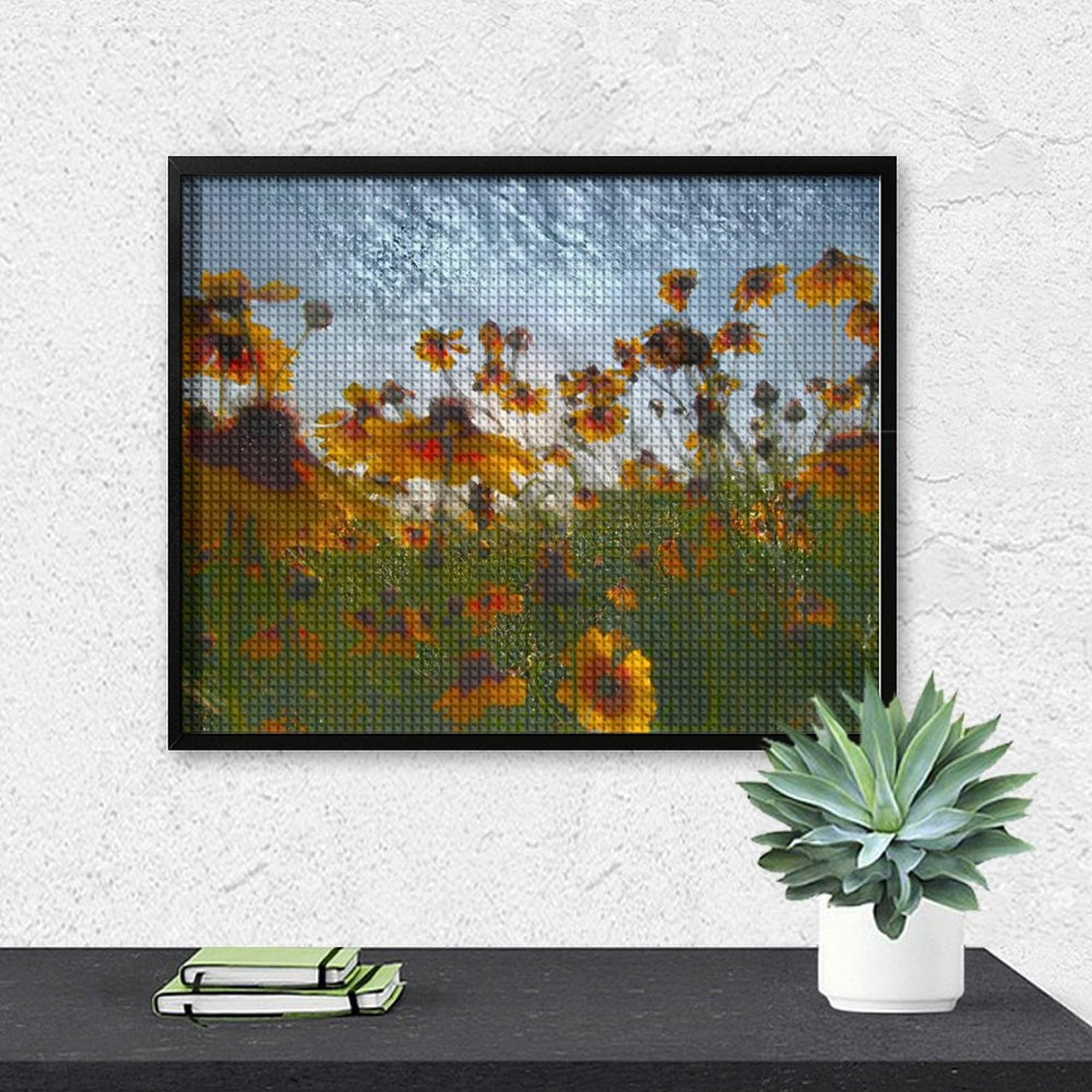 Design Diamond Painting 20"×16"(Horizontal) Coreopsis on the Grand River
