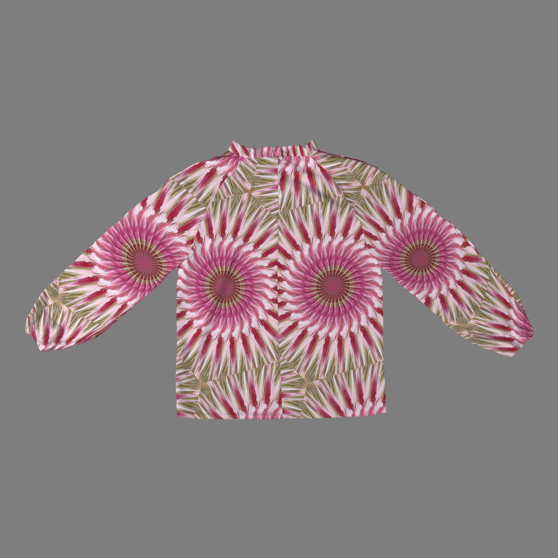 Long Slit Sleeve Blouse Milkweed Swirl