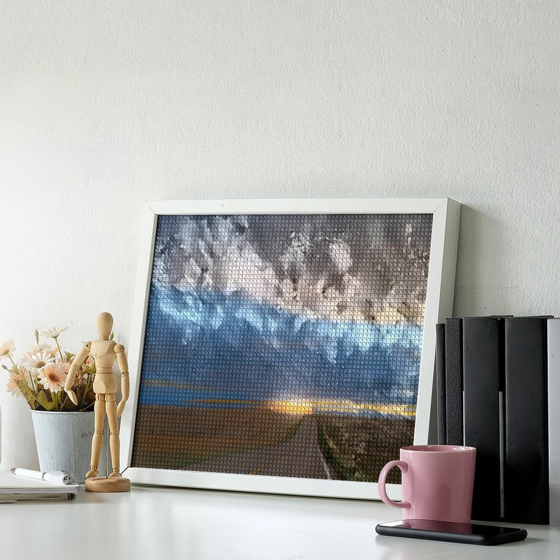 Design Diamond Painting 20"×16"(Horizontal) Sunset Blue Clouds