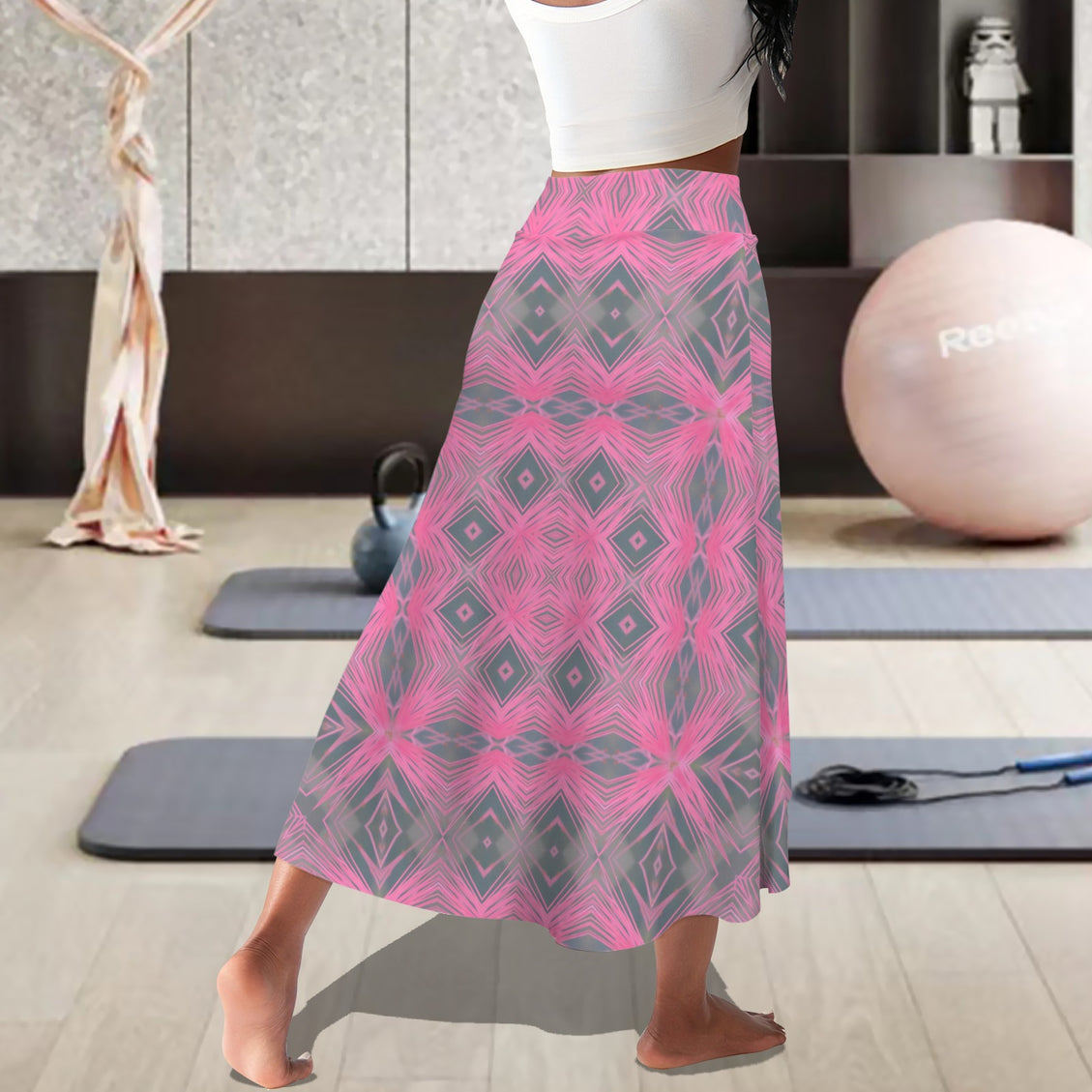 Skort Pink and Gray Plaid