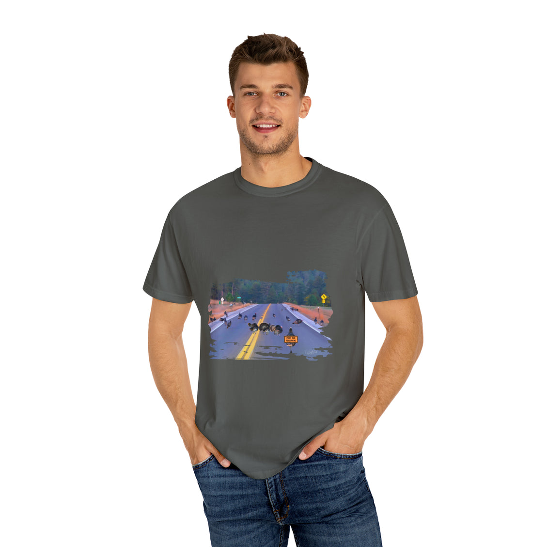 Unisex Garment-Dyed T-shirt Wild Turkey Pilot Car