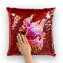 Load image into Gallery viewer, Orchids Sequin Cushion Cover
