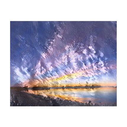 Design Diamond Painting 20"×16"(Horizontal) Sunset on the Lake