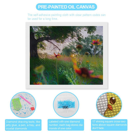 Design Diamond Painting 20"×16"(Horizontal) Wildflowers on the Grand River II