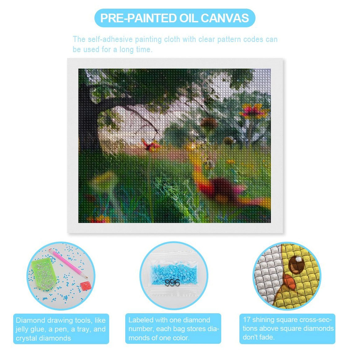 Design Diamond Painting 20"×16"(Horizontal) Wildflowers on the Grand River II