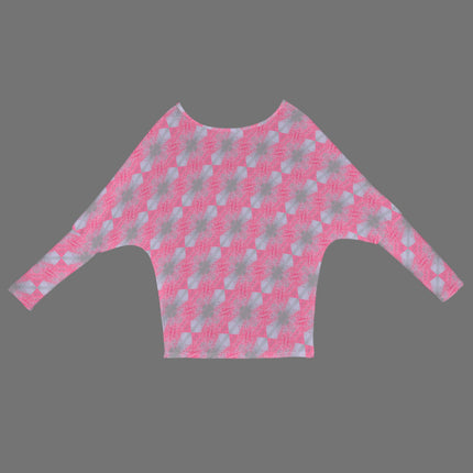 Batwing Long Sleeve Sweater Pink and Periwinkle Butterfly Balm