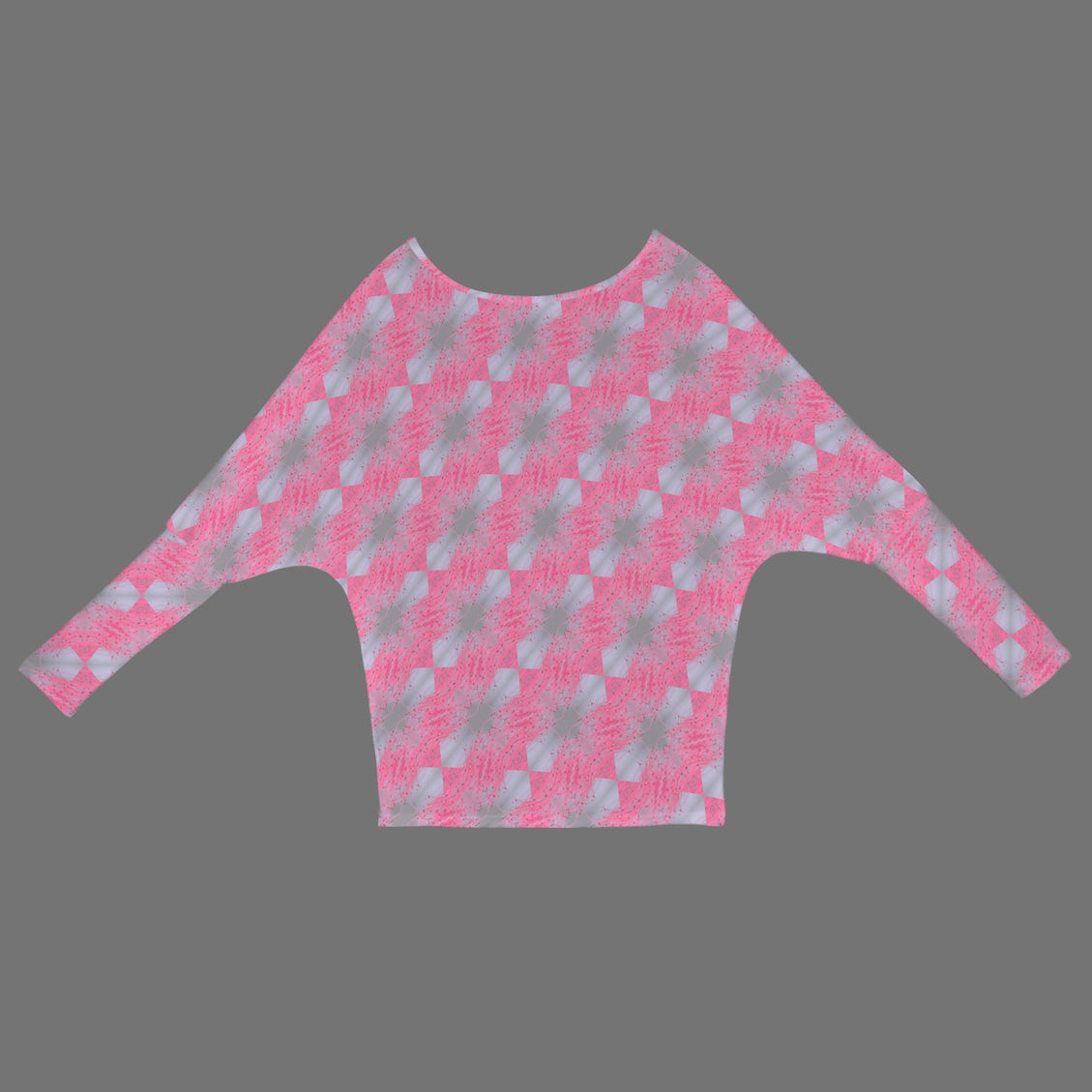 Batwing Long Sleeve Sweater Pink and Periwinkle Butterfly Balm
