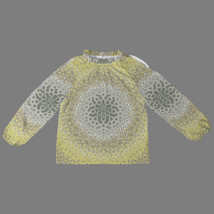 Long Slit Sleeve Blouse Yellow Clover