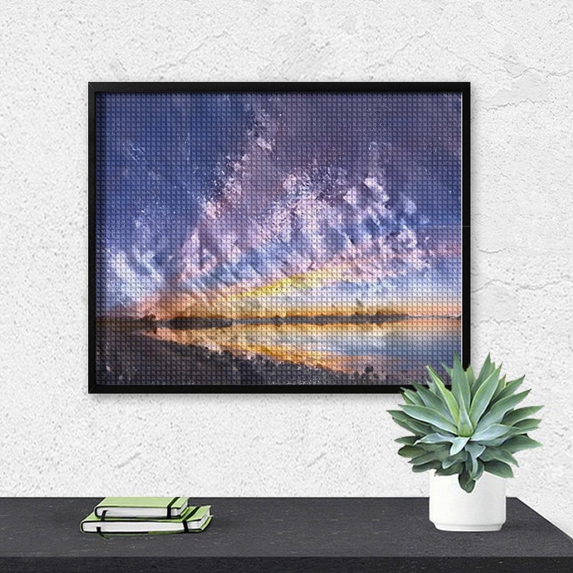 Design Diamond Painting 20"×16"(Horizontal) Sunset on the Lake