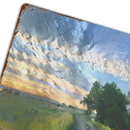 Design Rusty Metal Sign(Horizontal) 11.8"×15.7"