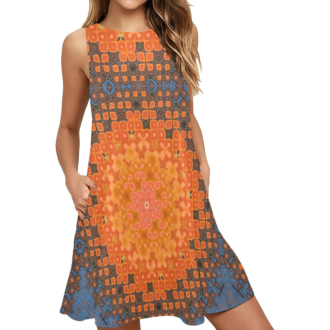 Tank Dress Orange Lily Mandela