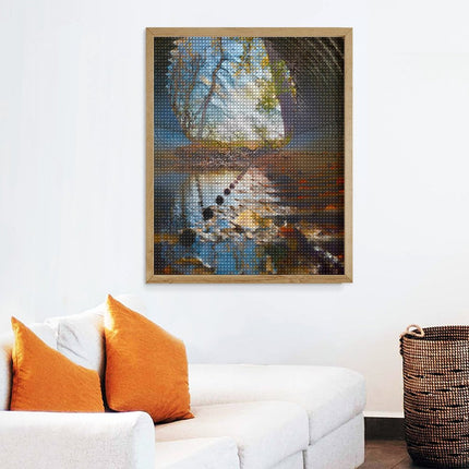 Design Diamond Painting 16"×20"(Vertical) Autumn in a Culvert
