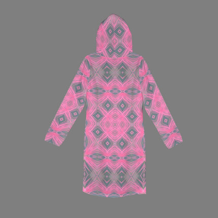 Hoodie Dress Pink Butterfly Balm Plaid